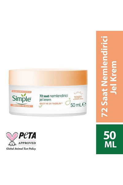 Simple Protect'N' Glow 72 Hours Moisturizing Gel Cream for Skin Who Has Lost Its Radiance 50 ml