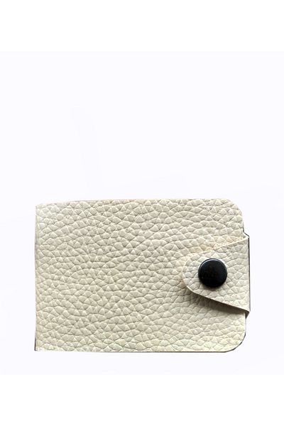 Kemer Dünyası Unisex 10 Compartment New Small Fit Accordion Design Beige Color Credit Card Holder Wallet