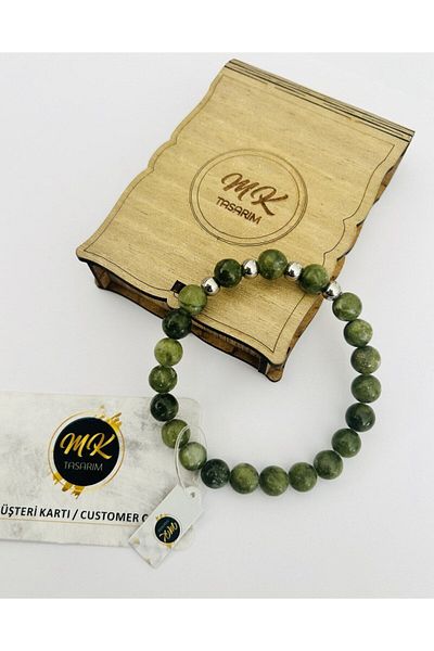 MK tasarım Real Jade Stone Bracelet MK.001.015