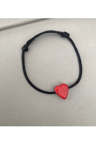 Misto Aksesuar Murano Glass Bead Heart Bracelet