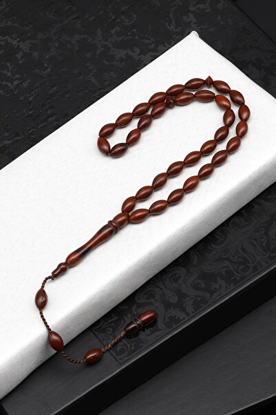 Alibaba Doğaltaş مسبحة صلاة من خشب البراز من إزنيك 5 × 8 مم قطع الشعير