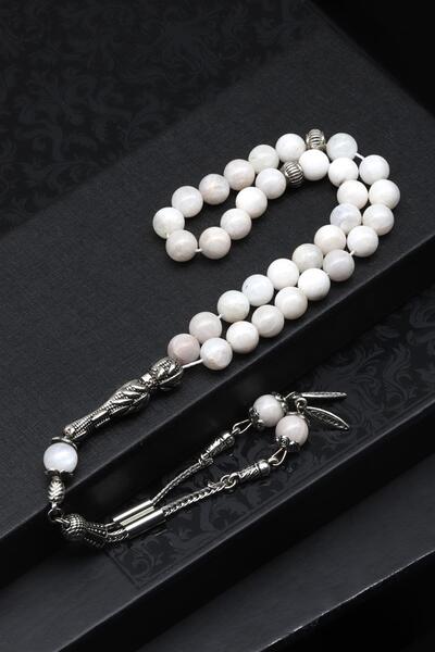 Alibaba Doğaltaş Лунен камък, естествен камък, броеница, 8 мм, сферичен