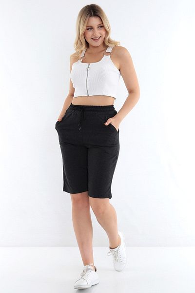 Isıl Termal Anthracite Unisex Άνετο καθημερινό φαρδύ σορτς