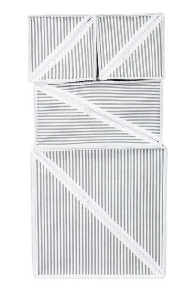Gizemli Home 4 Compartment Drawer Organizer Gray Organizer Box Set
