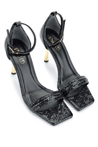 Tamer Tanca Vegan Women's Black Heeled Sandals