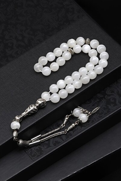 Alibaba Doğaltaş سبحة صلاة من الحجر الطبيعي سيلينيت 8 مم قطع كروي