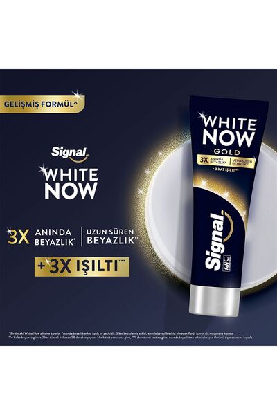 Signal Diş Macunu White Now Gold Anında 3 Kat Beyazlık 75 ml X5
