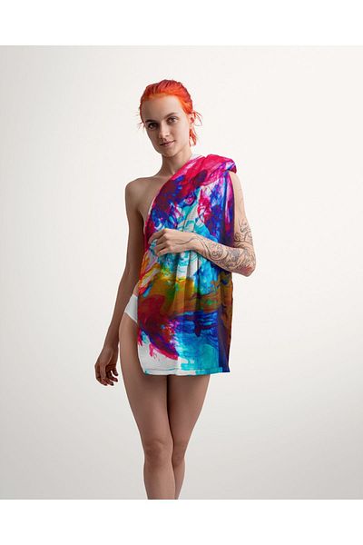 YORKADESIGN Beach Sea Towel - Colorful Patterned and Printed