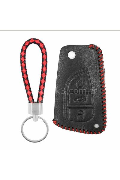 GMA KEYS Luxury Toyota Corolla Auris Yaris Verso Avensis Aygo Hilux 3 Button Switchblade Leather Key Protection Case