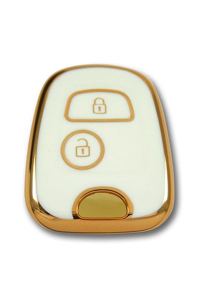 GMA KEYS Luxury Peugeot 106 206 307 Partner Citroen C1 C3 Berlingo Nano Key Case White Gold Gold Color