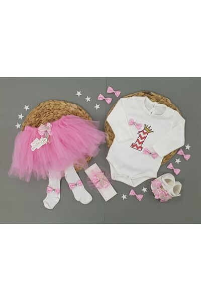 Petite Ponpon Baby طقم تنورة/فستان توتو لحفلات أعياد الميلاد للفتيات الصغيرات...