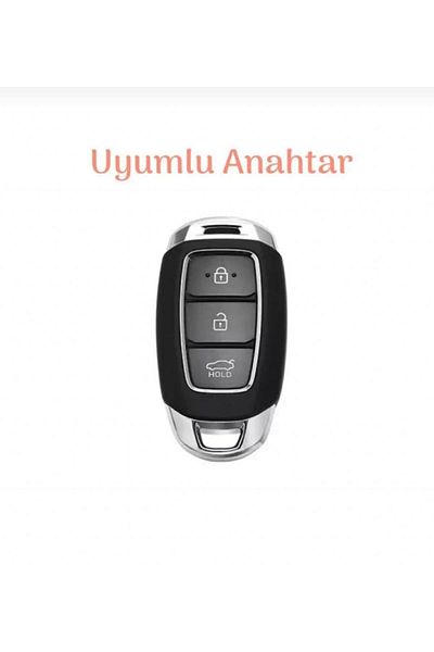 GMA KEYS Luxury Hyundai I30 Ix25 Ix35 Kona Elantra Accent Santa Fe 3 Button Nano Key Case Black Gold