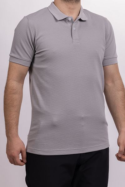 Huğlu Polo Neck Honeycomb Patterned T-Shirt