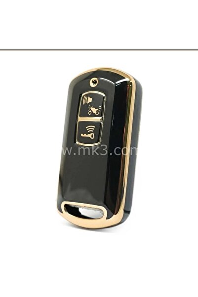 GMA KEYS Husa de cheie Nano neagră pentru scooter Honda Pcx 150, Sh125, C125,...