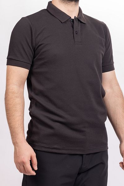 Huğlu Polo Neck Honeycomb Patterned T-Shirt