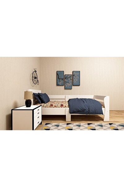 MyMob Mobilya Yüksek Başlıklı Oval Kenar Mdf Sedir Karyola- Kaliteli Ve Uygun