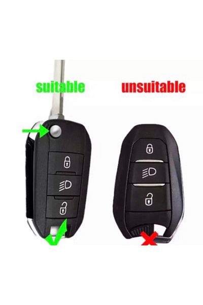 Peugeot 208 308 407 408 508 2008 3008 4008 Rcz Switchblade نموذج حافظة مفاتيح سيليكون