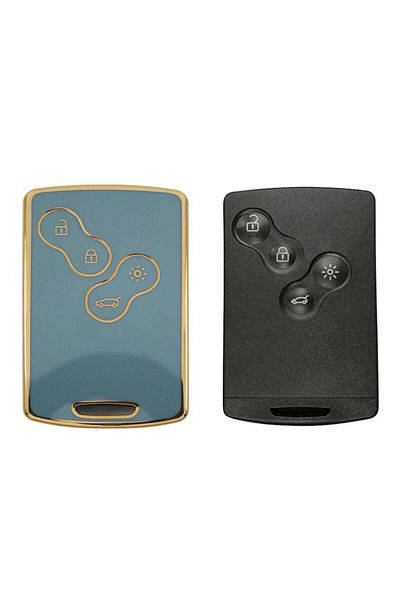 GMA KEYS Potrivit pentru Renault Clio4 Megane 3 Fluence Nano Husa cheii Doar Pornire fara cheie Gri