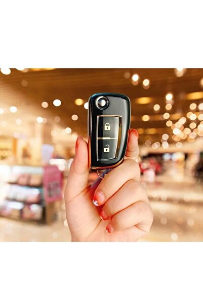 GMA KEYS حافظة مفاتيح نانو بزرين لنيسان قاشقاي، جوك، ميكرا - لون ذهبي أسود، ج...