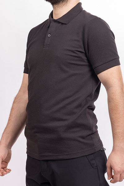 Huğlu Polo Neck Honeycomb Patterned T-Shirt
