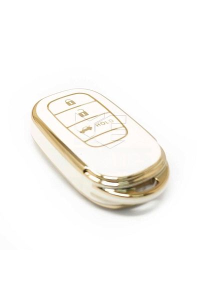 GMA KEYS Luxury New Honda Fe1 3 Button Nano Key Case White Gold Gold Color 1st Quality