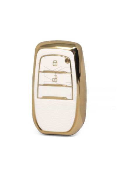 GMA KEYS لوكس تويوتا هايلكس 2023-2024 سنة 2 مفتاح حماية ذكية غطاء مفتاح أبيض ...