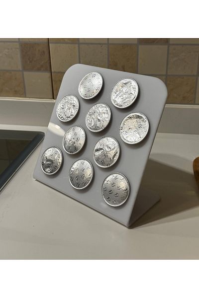Trend Pleksi حامل قهوة كبسولة (متوافق مع NESPRESSO وJACOBS بسعة 10 كبسولات باللون الأبيض)