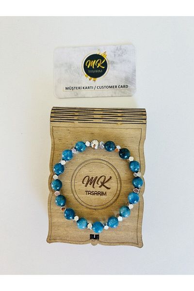 MK tasarım REAL APATIT -HEMATIT STONE BRACELET MK.020.004
