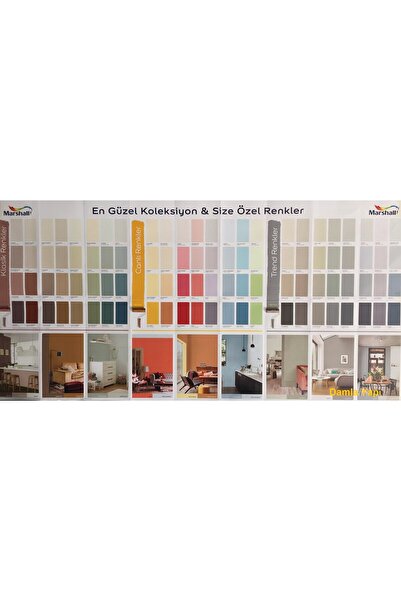 Marshall Silikonlu Özel Mat Iç Cephe Duvar Boyası 15 Lt 20 Kg - Damla Sakızı