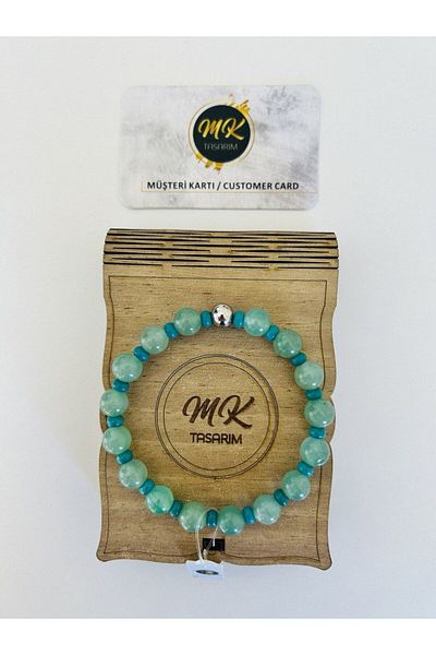 MK tasarım Real Aventurine - Turquoise Stone Bracelet Mk.020.002