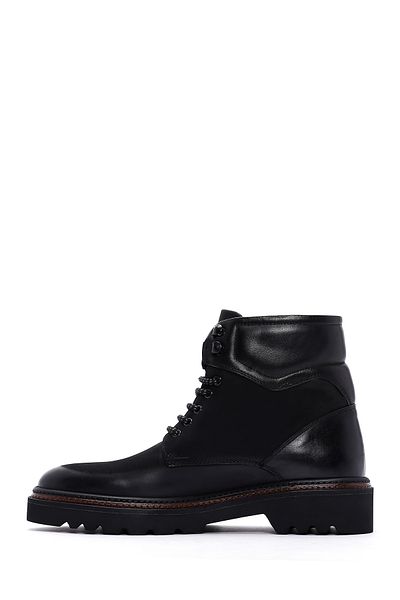 Derimod Men's Black Leather Boots - 23wfd6024v3 Model