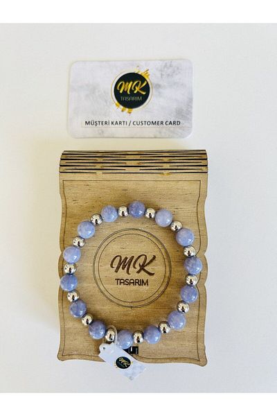 MK tasarım Real Purple Quartz Stone Bracelet Mk.016.007