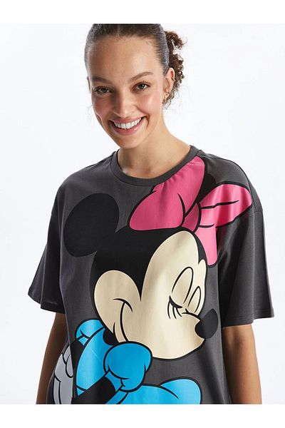 LC Waikiki XSIDE Crew Neck Minnie Mouse Printed Short Sleeve Women's T-Shirt