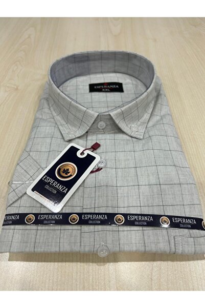 ESPERANZA KISA KOLLU DESENLİ ERKEK GÖMLEĞİ