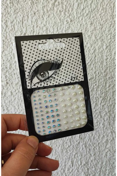 Generic Brand 68 Pieces Self-Adhesive Face, Eye Edges, and Nail Stone Stickers (28 Pearls-40 Crystal Stones)