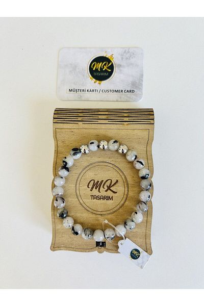 MK tasarım REAL LAPIS RUTILE QUARTZ STONE BRACELET| IN SPECIAL BOX