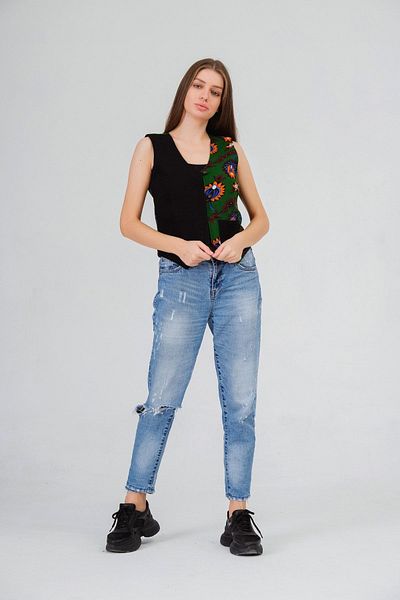 İna Vestă de iarnă cu model original Divitin Pazen, folosibilă pe două fețe