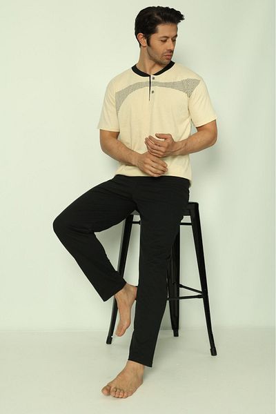 Ayans Pijama Καλοκαιρινό Σετ Ανδρικών Πιτζάμες Combed Cotton (Suprem).
