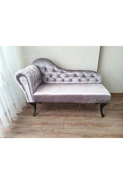 aldagelsin Dekoratif Bihter Koltuk Josefin  Puf 120 cm Siyah Ayak