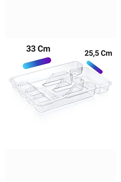 Leva House Çekmece İçi Şeffaf Kaşıklık Küçük Boy