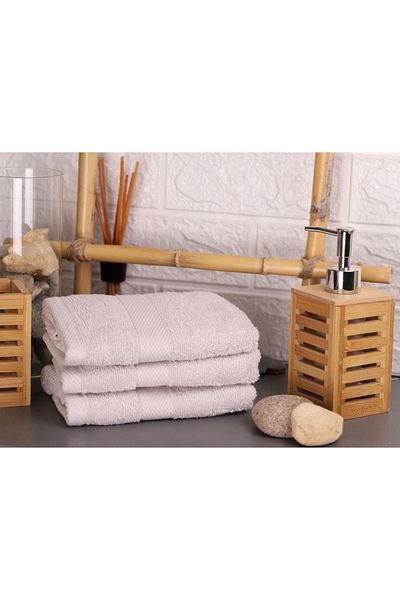 Bambum Cindy - 3-Piece Microcotton Hand Towel Stone 30x50cm