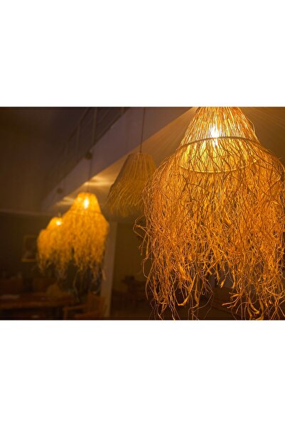 Gunwood Doğal Rafya Avize