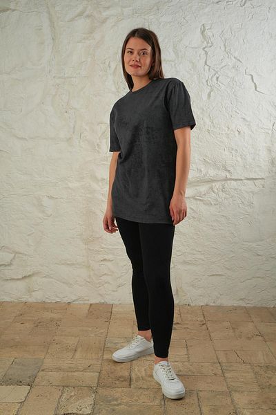 LİVE SPORT Acid Washed Batik Patterned Oversize Women's Tunic