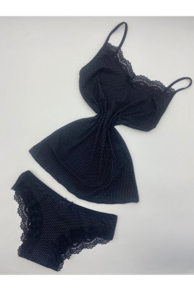 DONLİZZA Black, Polka Dot Lace Bikini Suit