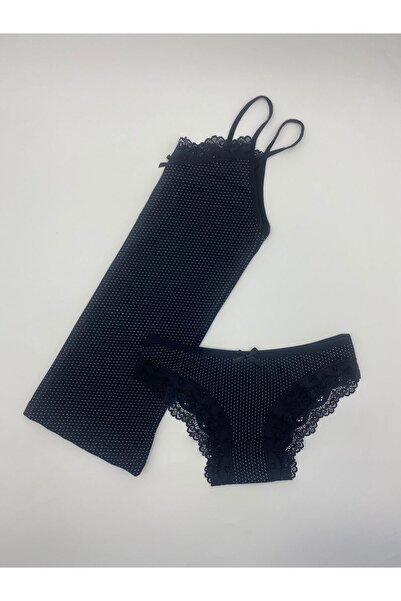 DONLİZZA Black, Polka Dot Lace Bikini Suit