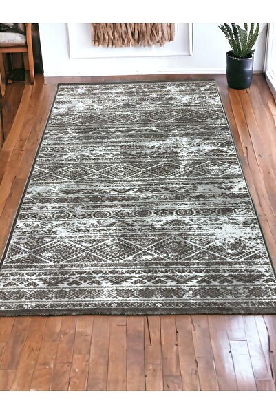 Ottofis Laura Koleksiyonu 3.5m² 150x230cm Kahve-bej %100 Akrilik Iplik Saçaks...