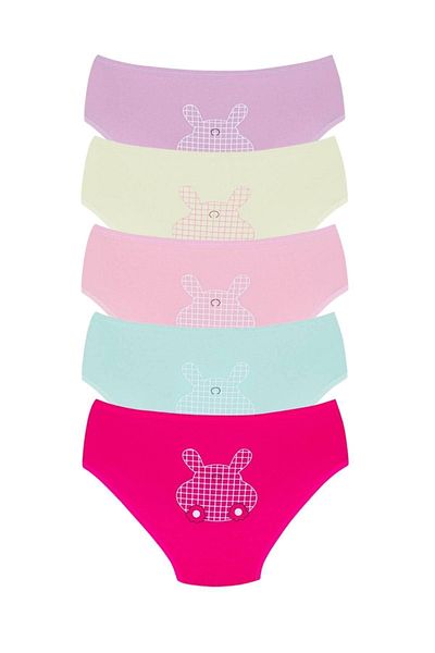 Newlilla 021 Girl's Mix 5-Piece Printed Panties Pack