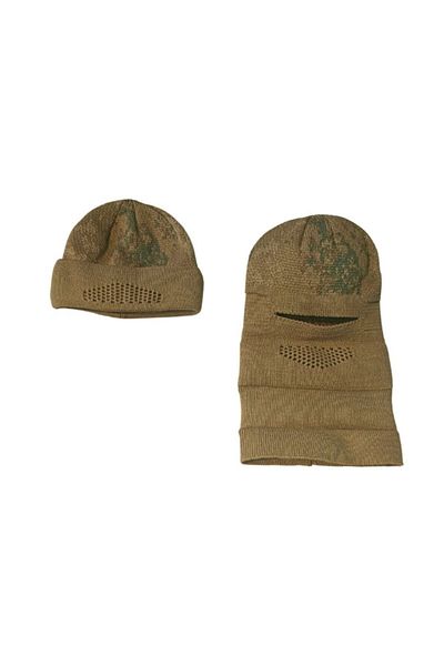 Motiva Autumn Winter Knitwear Knit Camouflage Yellow Beanie Full Snow Mask 2 in 1