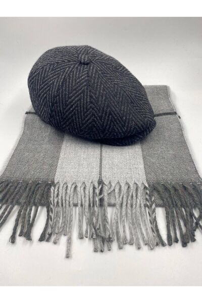 mercantoptan Model Peaky Blinders Kasket Şapka Atkı Hediyeli Kombin