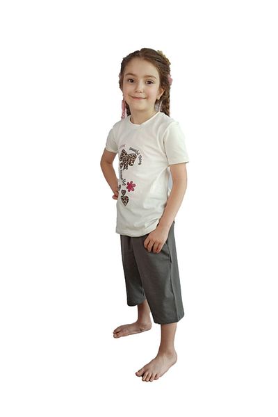 Bluence Σετ Ecru Girl Waiter Cotton Capri